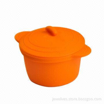 Silicone bowl with cover, various colors are available